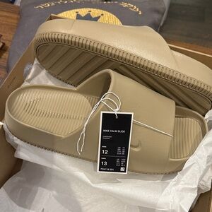 Nike Calm Tan Slide Sandals